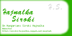 hajnalka siroki business card